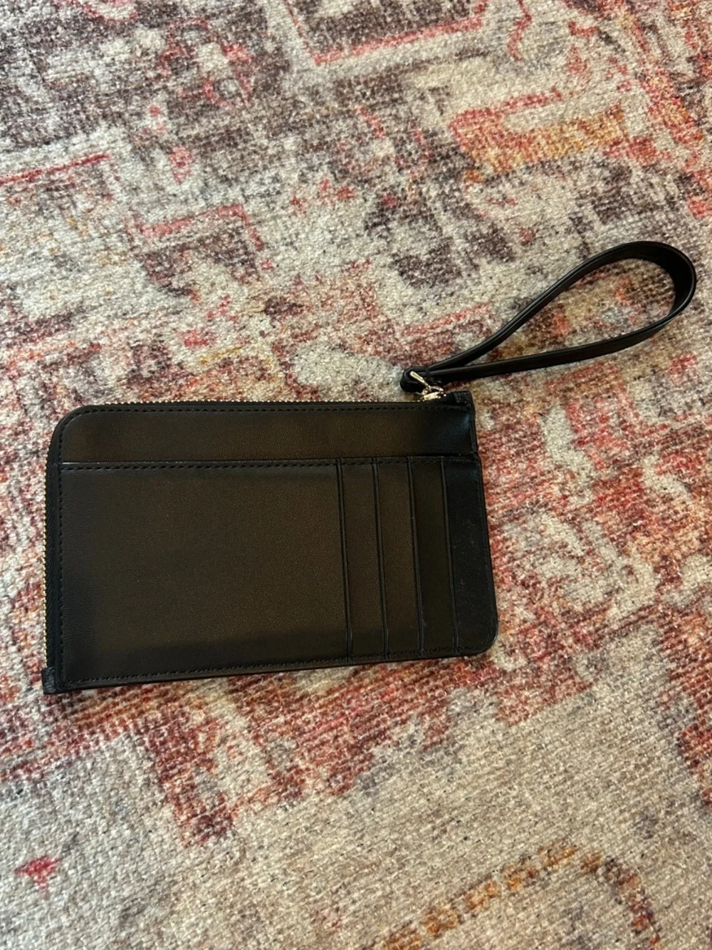 kate spade Black Floral Print Wristlet Card Holder